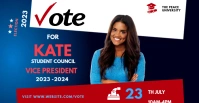election poster template flyer Facebook Event Cover