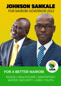 Election poster template UDA A3