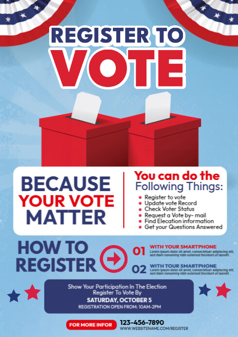 election registration template | PosterMyWall