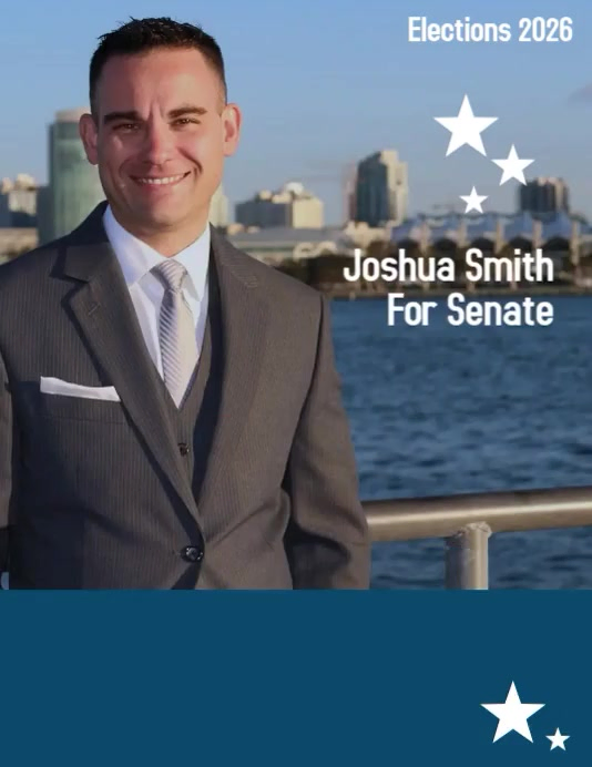 Elections vote campaign video flyer Ulotka (US Letter) template