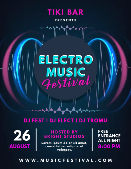 Copy of Electonic Music Concert Poster Design PosterMyWall