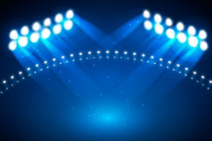 Electric blue stage lights Template | PosterMyWall