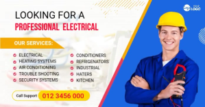 Electric Services Facebook Shared Image template