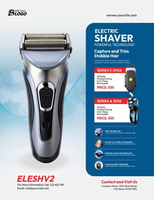Copy of Electric Shaver Promotion Flyer (us Letter) | PosterMyWall