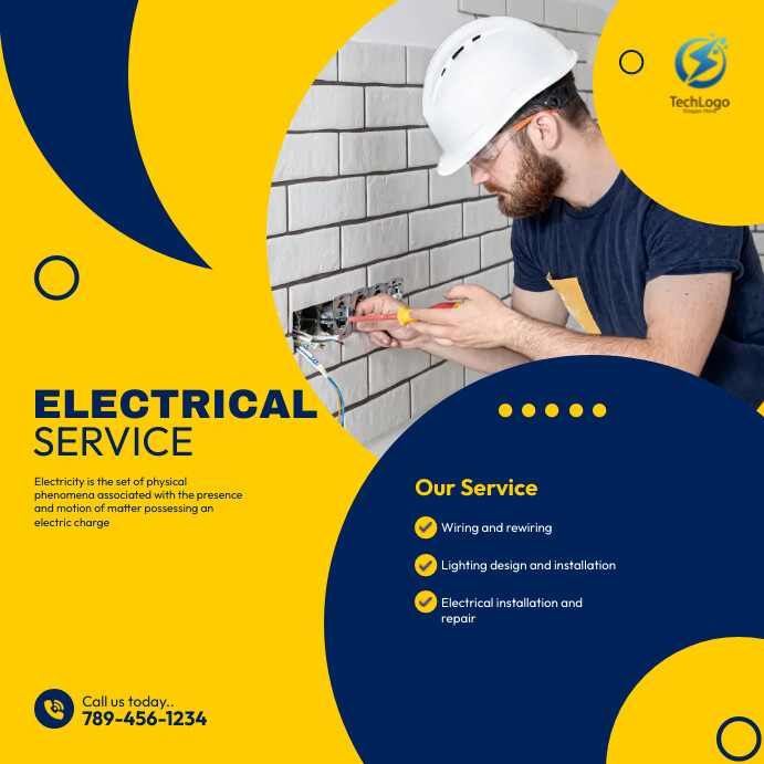 Electrical ads poster template | PosterMyWall