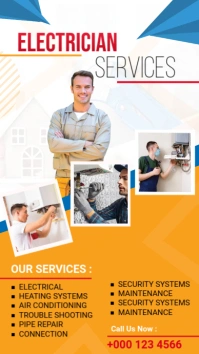 electrical contractor Social Media Post Instagram Story template