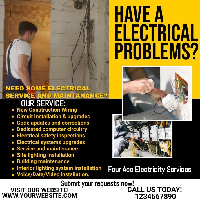 Electrical installation flyer Template | PosterMyWall