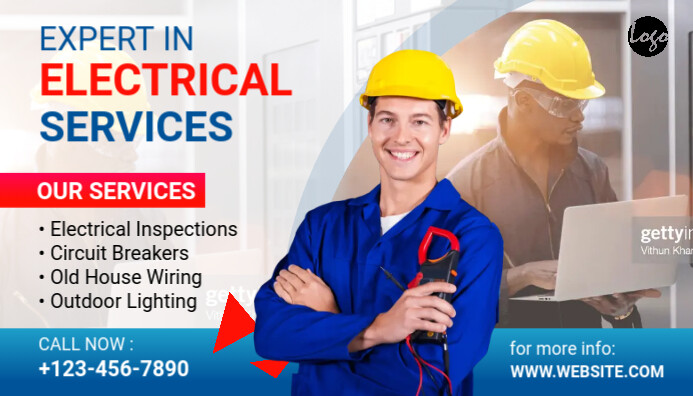 Home Service Header Photo Electrical Repair Services Blog header Template | PosterMyWall