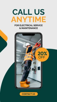 Electrical service flyer Instagram Story template