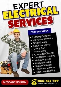 Electrical Services Ads A4 template