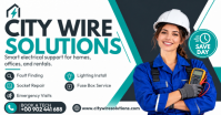 White Electrical Services Facebook Shared Image Template