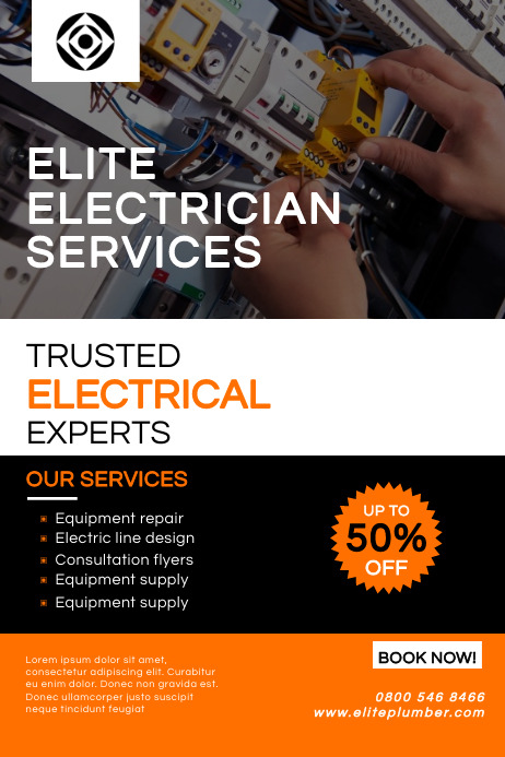 Electrical services flyer Template | PosterMyWall