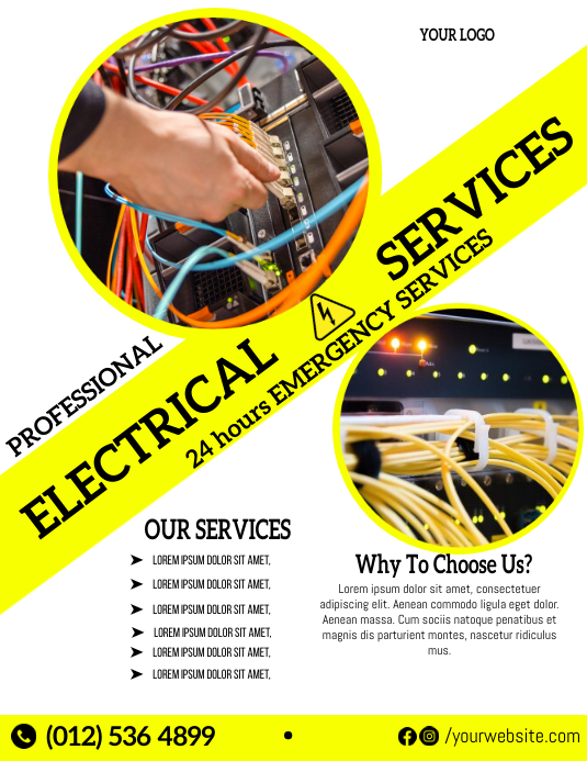 Electrical Services Flyer Template | PosterMyWall