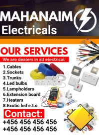 electrical services flyer template A3