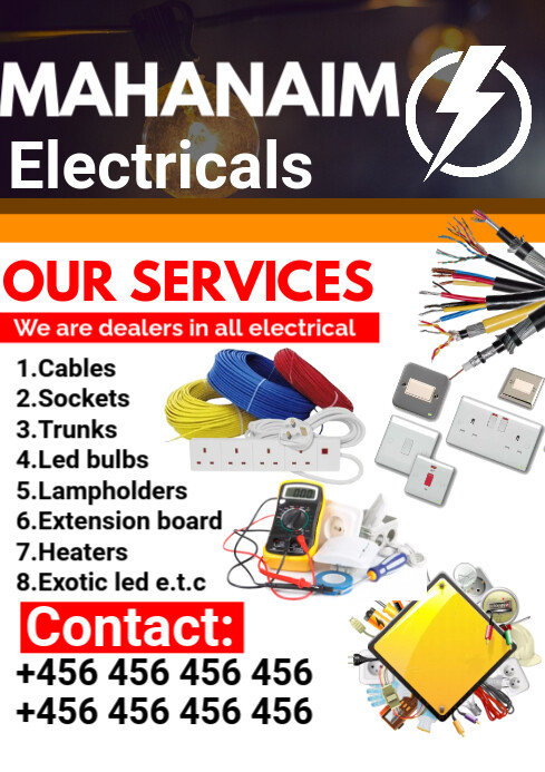 electrical services flyer template | PosterMyWall