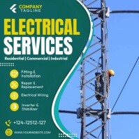 electrical services poster Publicación de Instagram template