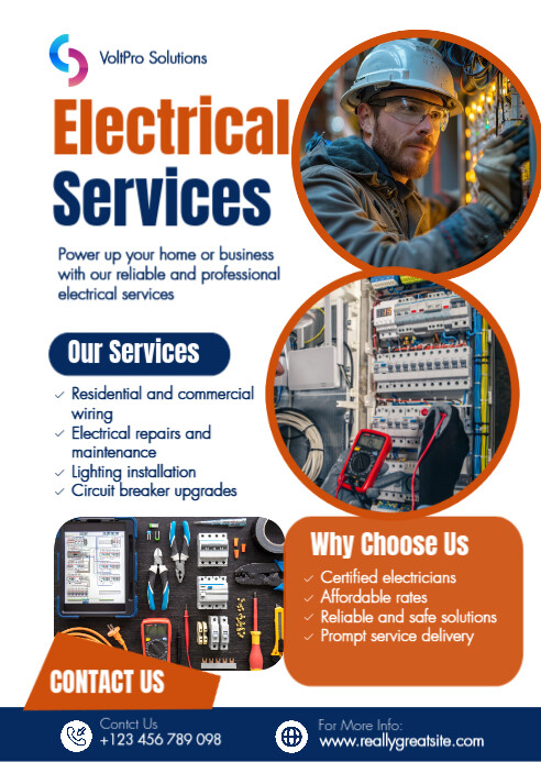 Auto Service Electrical Poster.pdf Plantilla de Electrical Services Poster Template | PosterMyWall