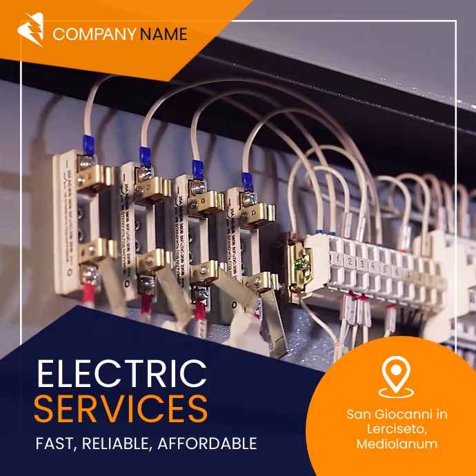 electrician company location advertisement Template | PosterMyWall