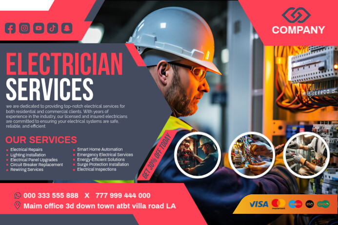 Copy of Electrician Flyer Poster | PosterMyWall