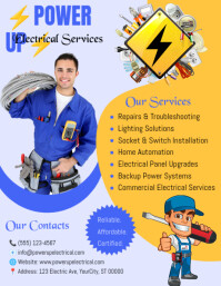 Electrician Professional Services Ad Volantino (US Letter) template