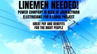ELECTRICIANS NEEDED Digital Display (16:9) template