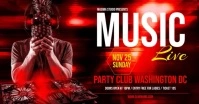 Electro DJ Flyer Facebook-Veranstaltungscover template