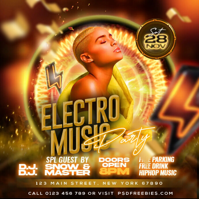 electro music party Template PosterMyWall