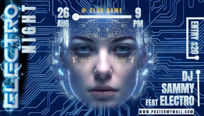 Electro Night, Music Night Blog template