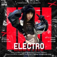 Electro Night Club Ads Publicación de Instagram template