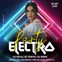 Electro Party Video Instagram Post template