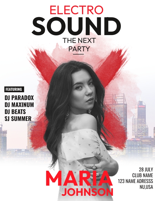 Electro Sound Party Template | PosterMyWall