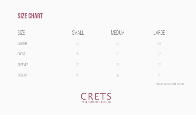 Electronic Clothes Size Chart Template PosterMyWall