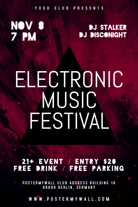 Electronic Music Festival Poster Template Postermywall