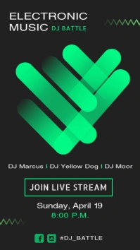 Electronic Music Live Stream Instagram Story template