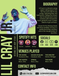 Electronic press kit rapper flyer template