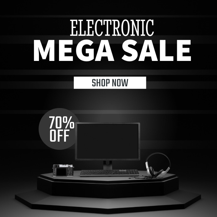 electronic sale Instagram Post template