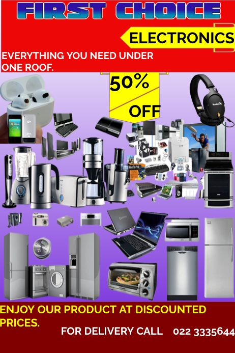 Electronics Poster Making electronics accessories Template | PosterMyWall