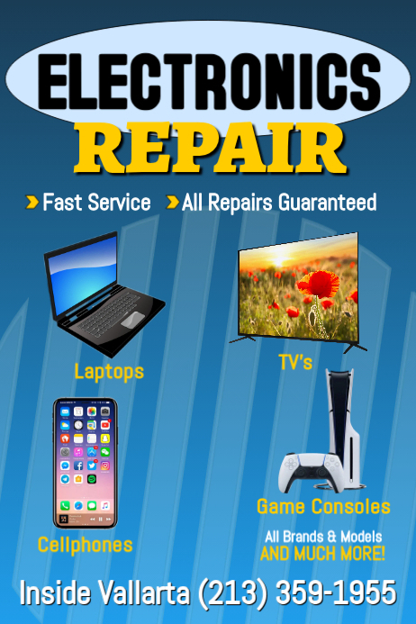Electronics Repair Advertising Poster Sign Po Template | PosterMyWall
