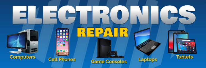 Copy of Electronics Repair Banner Sign Banner 2' × 6' | PosterMyWall