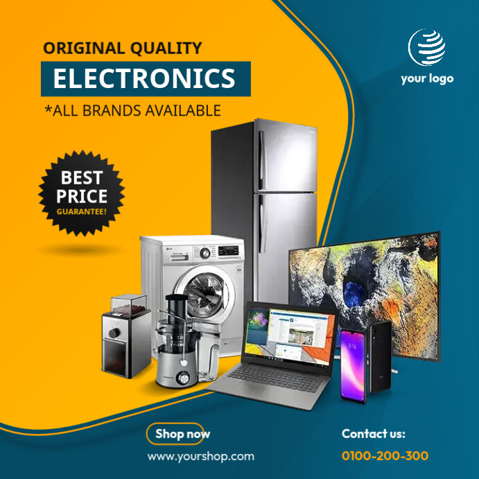Computer Business. Shop Poster Electronics shop Template | PosterMyWall