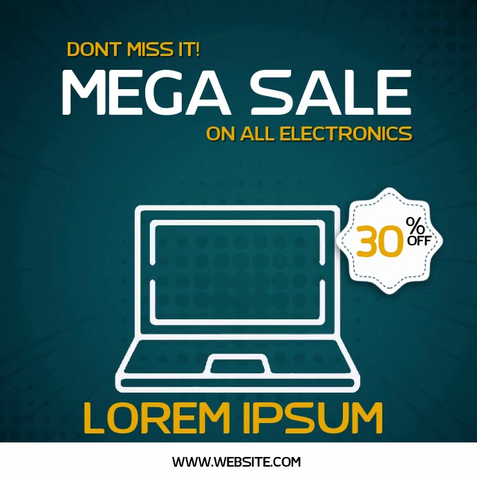 ELECTRONICS TECH SALE AD SOCIAL MEDIA Template | PosterMyWall