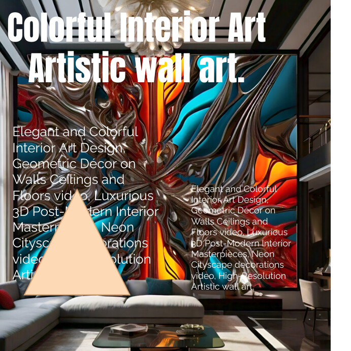 Elegant and Colorful Interior Art Design, Geo Template | PosterMyWall