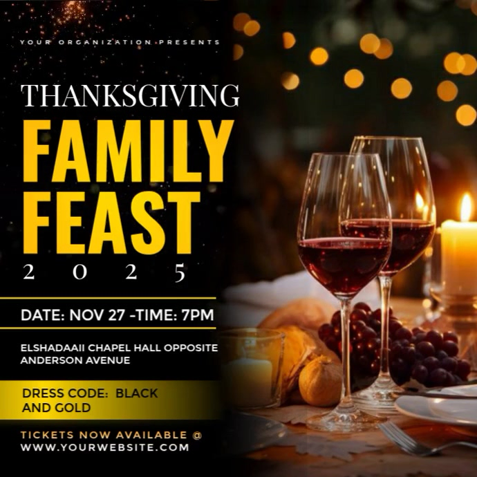 elegant autumn event invitation Instagram Post template