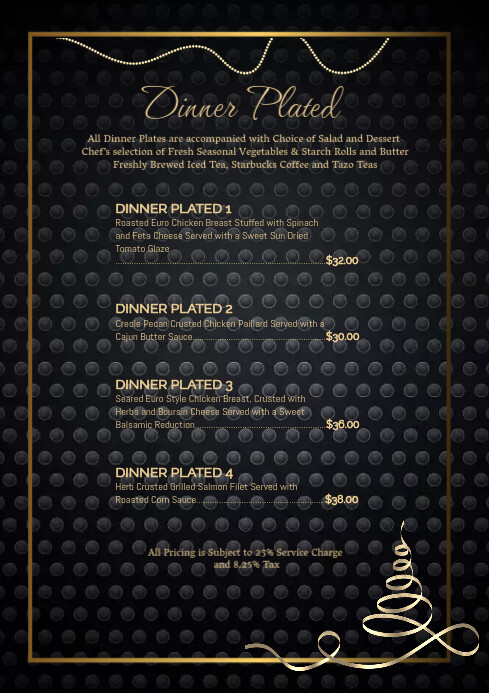 Preaching Menu. Example Church Banquet Menu Ideas