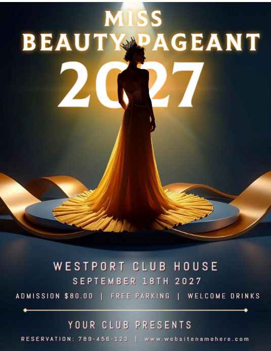 Pageant Flyers Examples Black Beauty Pageant Flyers Template | PosterMyWall