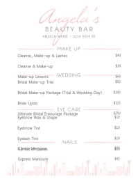 Elegant Beauty Price List Flyer Template