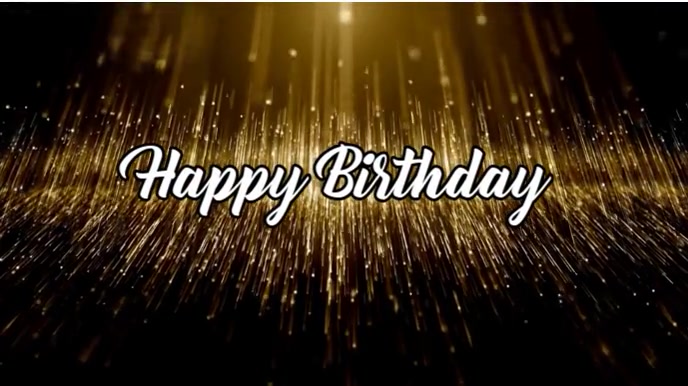 Elegant Birthday Bash Video Digital Display (16:9) template