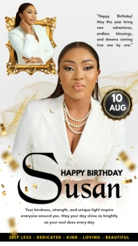Elegant Birthday Card for Her Historia de Instagram template