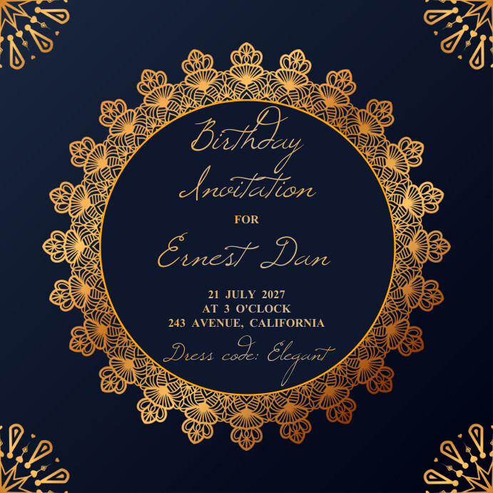 Fancy Birthday Invitation Templates