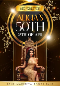 Elegant Birthday A4 template